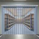 60" X 86" Plastic Vinyl Strip Door Curtain Kit with Hardware
