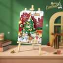 Mini Building Christmas Tree 3D Painting Block Set, 667PCS DIY Creative Stereograph Building Model Kit, MOC Construction Toy, Not Compatible with Maior Brands Building Bricks (1283)