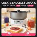 Automatic Jam and Jelly Maker 1000W, 2L Per Batch (4 x 16OZ), Electric Pot Stirrer Machine for Homemade Fruit Jam, Jelly & Sauce, Non-Stick Self Stirring Pot, BPA-Free, Replace ball fresh Jam Maker