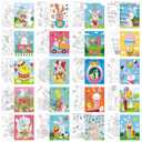 Sherr 20 Pcs Stretched Pre Drawn Canvas Afro Queen Black Art for Painting for Adults Outline Pre Drawn Stretched Cotton Canvas to Paint Party Set, 8 x 10''(Easter)