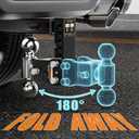 Fastgo Trailer Hitches - Fits 2" Receiver, Adjustable Trailer Hitch Ball Mount, Dual Ball (2" x 2-5/16") Tow Hitch, Drop Hitch, Truck Hitch, Anti-Theft, 5" Drop/Rise, 12500GTW