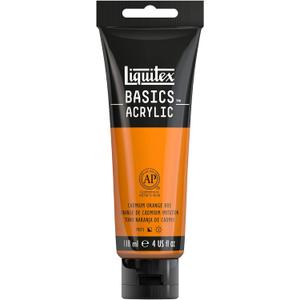 Liquitex BASICS Acrylic Paint, 118ml (4-oz) Tube, Cadmium Orange Hue