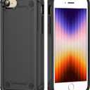 Shockproof for iPhone Case,[Military Grade Drop Protection],Pocket-Friendly,Full-Body Protective Basic Back Cover (Black, iPhone se 2022/2020 iPhone 8/iPhone 7)