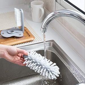 Glass Cup Washer With Double Bristle Brush for Bar Kitchen Sink