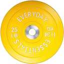 BalanceFrom Color Coded Olympic Bumper Plate Weight Plates, 2x25LB