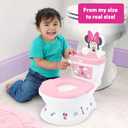 Bright Starts Disney Junior Minnie Mouse My Size Potty Training Toilet, Toddler Potty Chair with Flushing & Cheering Sounds, Removable Seat with Splash Guard & Handles, Ages 18+ Months, Up to 50 lbs