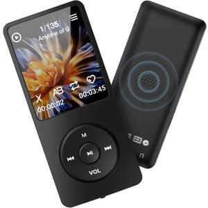 MP3 Player with Bluetooth 5.2, Portable 32GB MP3 MP4 Music Player with Speaker B2, 1.8 TFT Color Screen, Voice Recorder, Video, FM Radio, E-Book, HiFi Sound, for Sports & Travel