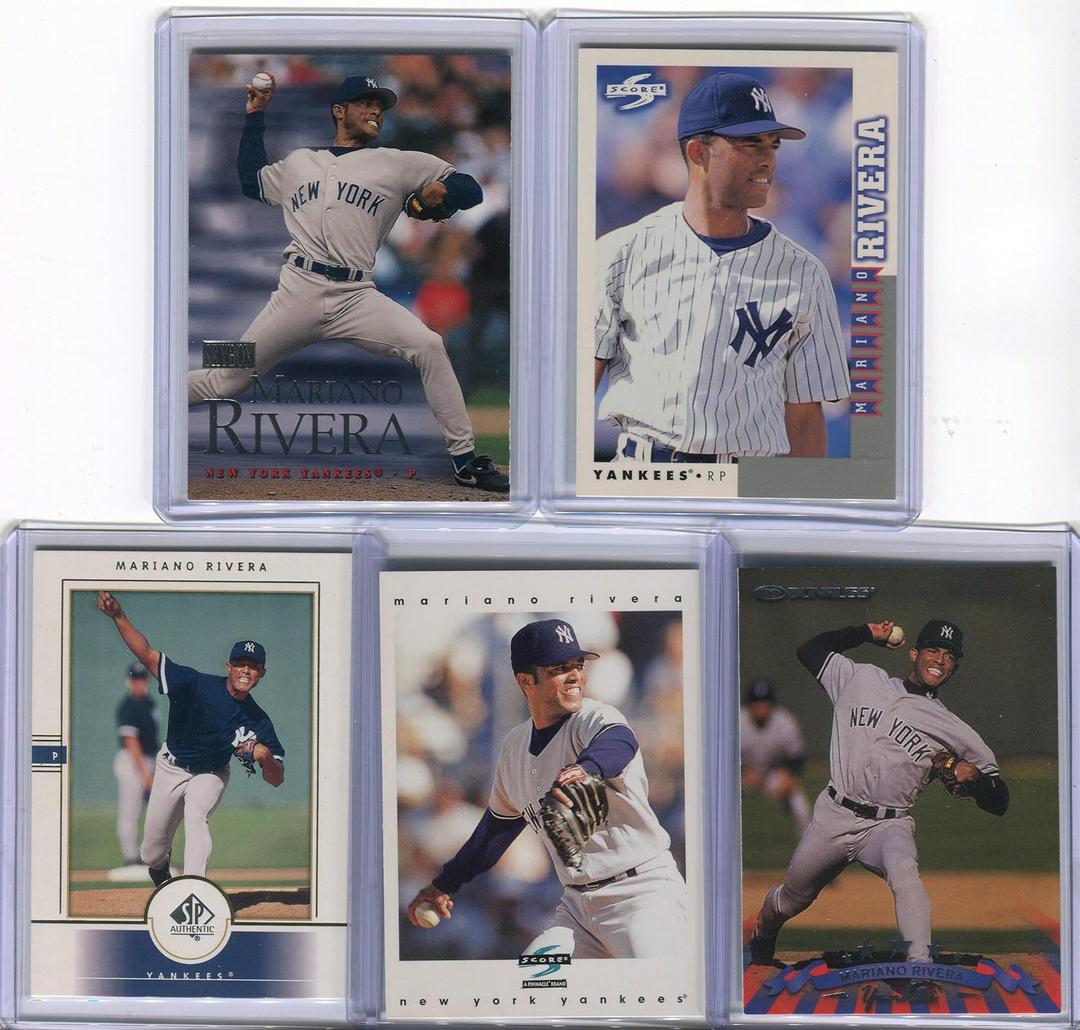 Mariano Rivera New York Yankees Assorted Baseball Cards 5 Card Lot