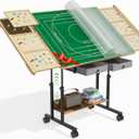 CODACE Puzzle Table with Drawers - 2000 Pieces Jigsaw Puzzles Table for Adults, Tilting Puzzle Board with 6 Sorting Trays and Cover, Tables with Adjustable Height Leg and Wheel, Puzzle Lover's Present, 2000 Pcs 6 Drawers