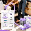 Portable Carpet & Upholestery Cleaner Machine for Pets, Spot, Stain, Couch Cleaner Machine with Powerful Suction and and Self Cleaning, Car/Auto Detailer, Lightweight Compact Design, Purple