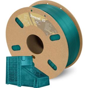 DURAMIC 3D PLA Filament 1.75mm Forest Green 1kg Spool, Jam-Free High Stifness 3D Printing Filament with Cardboard Spool, No-Tangling No-Clogging Dimensional Accuracy 99% +/- 0.03 mm (1kg Pla Forrest Green)