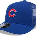 New Era Chicago Cubs Evergreen Trucker 9Fifty Snapback Adjustable Hat Blue