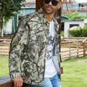 Yuanbang Camo Jackets for Men Trucker Unlined Camouflage Coats Hunting Clothes (Small)