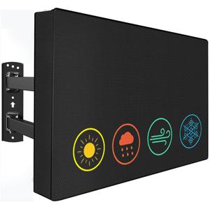 YOTOM Waterproof Outdoor TV Covers for 40 to 43 inches Outside TV, 600D Thick Fabric TV Screen Protector Cover with Remote Control Pocket - Size 42''W x 26.5''H x 5.5''D