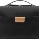 LEVEL8 Travel Toiletry Bag for Women Men, Travel Organizer Water Repellent, Makeup Organizer with Hang Hook for Travel Accessories, Large/Black