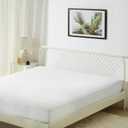 Amazon Basics Waterproof Mattress Protector, Bed Bug and Dust Mite Barrier, King, White