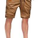 Boonlight Mens Casual Flat Front Shorts Running Shorts for Men with Multi Pocket Athletic Shorts for Summer, Dark Khaki, M