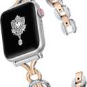 TOYOUTHS Celtic Bracelet Compatible with Apple Watch Bands 42/44/45/46/49mm Women, Dressy Chain Stainless Steel Metal Jewelry Link Strap for iWatch Series 11 10 9 8 7 6 5 4 SE/Ultra 3 2 1