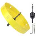 8-1/4 inch Hole Saw for Wood,Soft Metal,Drywall,Plasterboard and Plywood,210mm Bi-Metal Hole Saw with Arbor Mandrel