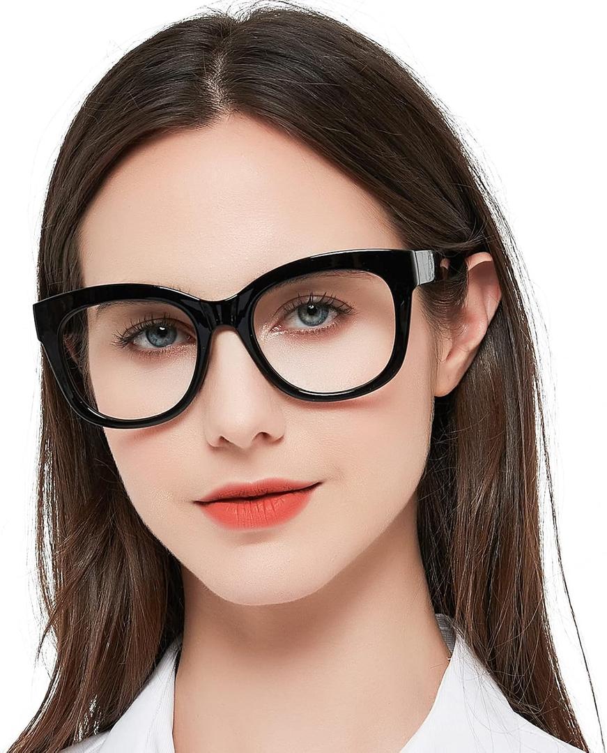 MARE AZZURO Oversized Bifocal Reading Glasses Women Blue Light Blocking Readers 3.0