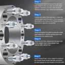 ECCPP 4PCS 8 Lug Wheel Spacers 2" 8x6.5 to 8x6.5 8x165.1mm 126.15mm HB with 14x1.5 Fit for Chevy Silverado 1500 HD Silverado 2500 Silverado 2500 HD 2001-2006| for GMC Sierra 2500 HD 2001-2010