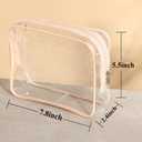 20 Packs Clear Cosmetics Bags for Women Men Waterproof Toiletry Bags PVC Makeup Bags Organizer Case with Zipper for Travel Bathroom (20 Pink Colors)