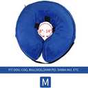 Inflatable Dog Cone,Adjustable Recovery Collar for Dogs After Surgery,Prevent from Biting & Scratching,Not Block Vision (M, Blue) (M-Neck 10''- 14'', Blue)