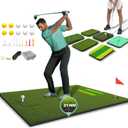 MyVoice Pro 5x4ft Golf Mat  Premium Thickened Golf Hitting Mat with Interchangeable Inserts for Driving, Chipping, and Swing Practice  Realistic Grass Texture for Enhanced Golf Training