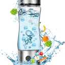 Hydrogen Water Bottle Generator, Portable Rechargeable aquahealth Hydrogen Water, Hydrogen Water Ionizer Machine, with SPE/PEM Technology, for Home Office Travel Fitness Drinking (Clear)