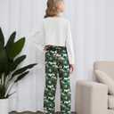 Girls 2 Piece Outfits Long Sleeve Twist Front Shirts and Camo Pants Sets for Fall Winter Sweatsuits Size 5-14Y (White)