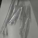 Soroel 36 Inch Round Clear Plastic Table Cover Protector PVC Tablecloths Sheet Wood Furniture Topper Cover for Coffee Dining Room Table Kitchen Countertop Office Desk Blotter Pad Waterproof Wipeable (Round Upgraded Clear 1.5mm)