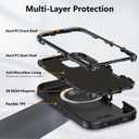 TUTUKII for iPhone 16 Pro Max Case with Belt Clip Holster, Anti-Shock, Anti-Slip, Compatible with MagSafe, 3-Layer Drop Protection, Heavy Duty Magnetic Phone Case Cover for16 Pro Max, 6.9", Black