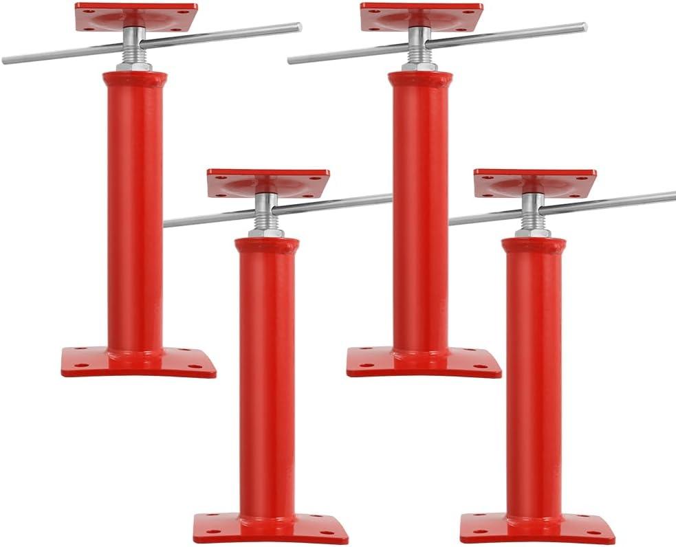 4 Pack House Jacks for Leveling Crawlspace, 11"  16" Height Range, 11023 lbs Max Load Capacity, House Floor Jacks Post Pole for Leveling