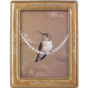 SIKOO 4x6 Vintage Picture Frame Victorian Frames Antique Picture Frame Tabletop and Wall Mount Floral Photo Frame Retro Home Decor, Wall Arts Gallery, Bronze