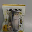 Lucrum for Toyota Camry Key Fob Cover and Leather Keychain - TPU Key Case for Toyota Corolla, RAV4, Avalon, Prius, C-HR - 2019-2024 Keyfob Cover Compatible with HYQ14FBE - Black and Gold