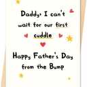 7 x Father to Be Fathers Day Card Gift from Bump, Funny Fathers Day Card for Dad to Be & Soon to Be Dad & Expecting Dads, Cute Fathers' Day Cards Gifts Decorations from Pregnant Wife