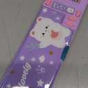 Multifunction Pencil Case with Calculator, Pencil Sharpener and Curriculum, Multiple Cute Patterns, Suitable for Elementary School Girls, Boys, Great Gifts for Kids (Purple)