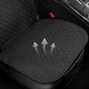 2 Pack Linen Front Car Seat Covers for Cars, Breathable Linen Car Seat Protector Fit Four Seasons, Non-Slip Car Seat Pad for Most Vehicles (2Pack Dark Grey)