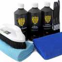 PROTEX Convertible Soft Top Care Kit with Canvas Cleaner, Restorer (Black) & Waterproofer - 1Ltr., Giant Microfibre Towel, Brushes and Microfibre Clothes - COMPLETE KIT.