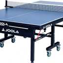 JOOLA Inside Professional MDF Indoor Ping Pong Table with Quick Clamp Table Tennis Net and Post Set - 10 Minute Easy Assembly - Tournament Quality - Foldable with Single Player Playback Mode (Blue)