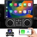 Car Radio for Jeep Wrangler JK Compass Grand Cherokee Dodge Ram 2007-2016 Android 13 Stereo Upgraded 13.1'' Touch Screen Head Unit 8+128G Wireless CarPlay & Android Auto GPS Bluetooth 4G WiFi DSP SWC