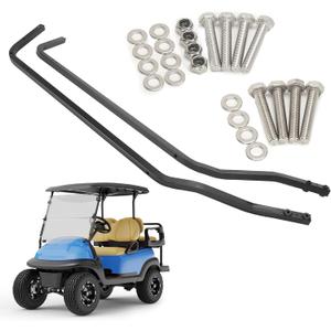 10L0L Golf Cart Front Roof Strut Brackets for Club Car DS & Precedent - Heavy Duty Support with Steel Screw Bushings, Powder Coated Repair Kit