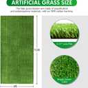 XLX TURF Fake Grass Outdoor Runner Rug - 4FT x 10FT Artificial Grass Carpet Low Pile Turf for Balcony Dogs Kids Playground - Pets Friendly