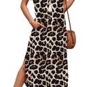WIHOLL Women's Summer Short Sleeve Dresses Maxi Dress Vacation Beach Sundresses 2026 with Pockets (M)