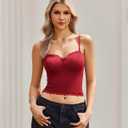 2 Pack Avidlove Sexy Tops for Women Lace Y2k Camisole Top Trendy Slim Fit Tops Cami Going Out Top (Wine Red, XXL)
