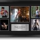 HWC Trading Hugh Jackman X-Men Wolverine 16 x 12 inch (A3) Printed Gifts Signed Autograph Picture Display for Movie Memorabilia Fans - 16" x 12" Framed