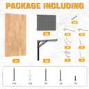 Heavy Duty Folding Workbench with Pegboard, Wall Mount Work Table