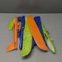 Fuwidvia 3 Pack Airplane Launcher Toys, 13.2'' LED Foam Glider Catapult Plane Toy for Boys, 2 Flight Modes Outdoor Flying Toys Birthday Gifts for Boys Girls 4 5 6 7 8 9 10 11 12 Year Old (Blue&green&orange)