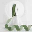 MEEDEE Olive Green Velvet Ribbon 1 Inch Single Face Nylon Velvet Ribbon 2 Rolls 20 Yards Moss Green Ribbons for Christmas Tree, Gift Wrappig, Rustic Wreath, Velvet Bow Making, Home Decor