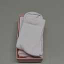 Breslatte Crew Pilates Socks with Grips for Women Non Slip Cotton Grip Socks for Yoga Hospital Barre Home Daily Mesh 4white, One Size